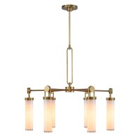 Pendelleuchte Messing Antik Weiß B: 81,6 cm E27...