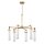 Pendelleuchte Messing Antik Weiß B: 81,6 cm E27 Metall Glas