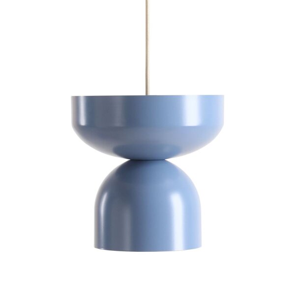 Hängelampe Blau Metall B:30 cm E27 wohnlich elegant