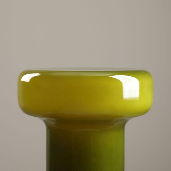 Tischlampe Glas Limette klein H:29 cm E14 wohnlich rund