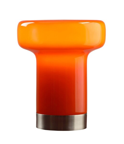 Tischleuchte Glas Orange H:19 cm E14 gemütlich rund