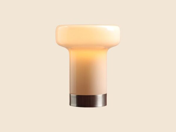 Tischleuchte Glas Braun H:19 cm E14 gemütlich rund