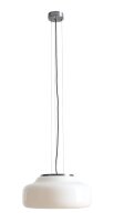 Hängelampe Weiß Glas blendarm Ø39 cm...