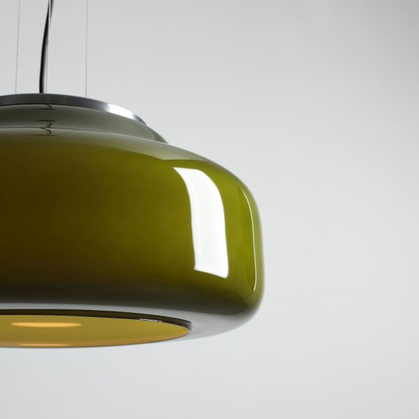 Hängelampe Limette Glas B:39 cm GX53 wohnlich rund