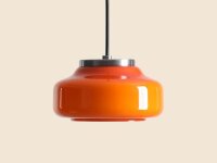 Hängelampe Orange Glas Ø16 cm rund GX53 blendarm