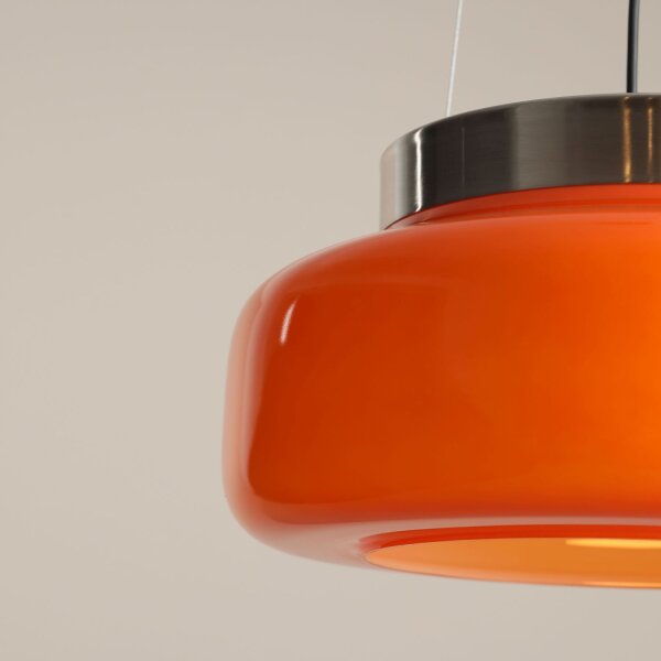 Pendelleuchte Orange Glas Ø39 cm GX53 wohnlich rund