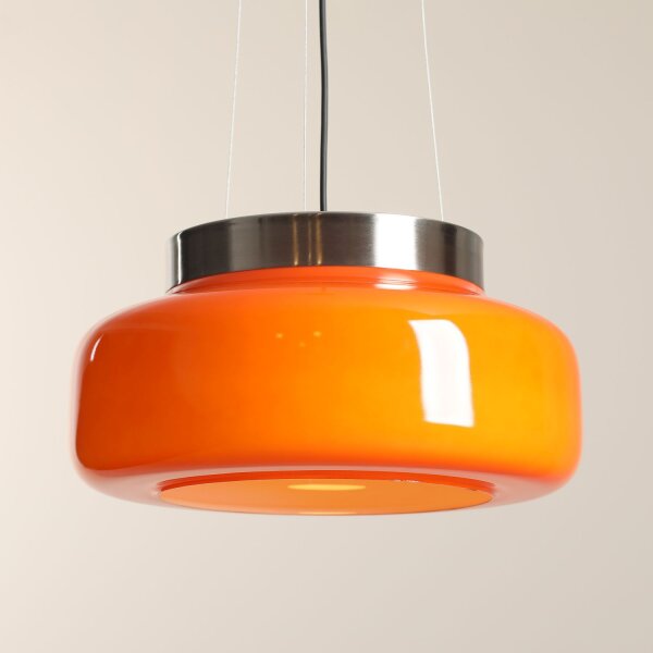 Pendelleuchte Orange Glas Ø39 cm GX53 wohnlich rund