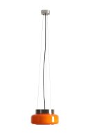 H&auml;ngelampe Orange Glas &Oslash;24 cm GX53 wohnlich rund