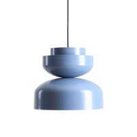 Hängelampe Blau Metall Ø30 cm rund E27 wohnlich