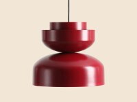 Pendelleuchte Rot Metall Ø30 cm rund E27...