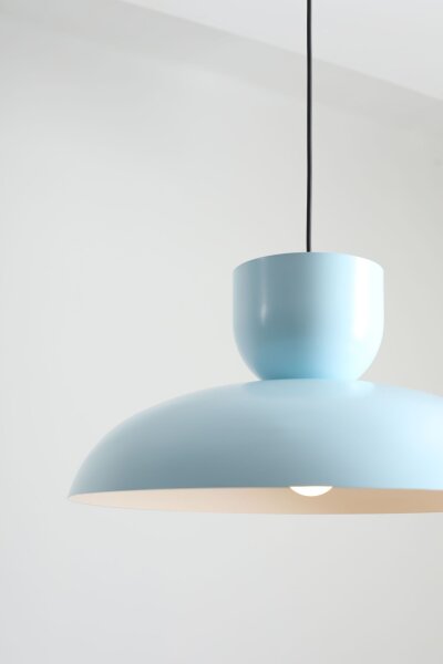 Pendelleuchte Blau Metall B:47 cm E27 wohnlich elegant
