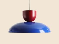 Pendelleuchte Rot Blau Metall B:47 cm E27 wohnlich rund