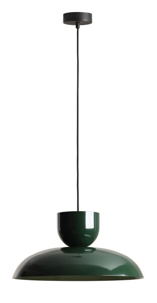 Pendelleuchte Grün Metall B:47 cm rund E27 gemütlich