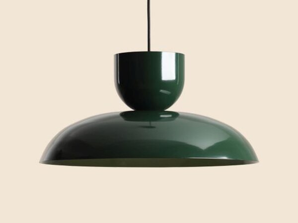 Pendelleuchte Grün Metall B:47 cm rund E27 gemütlich