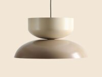 Pendelleuchte Creme Beige Metall B:47 cm E27 gemütlich