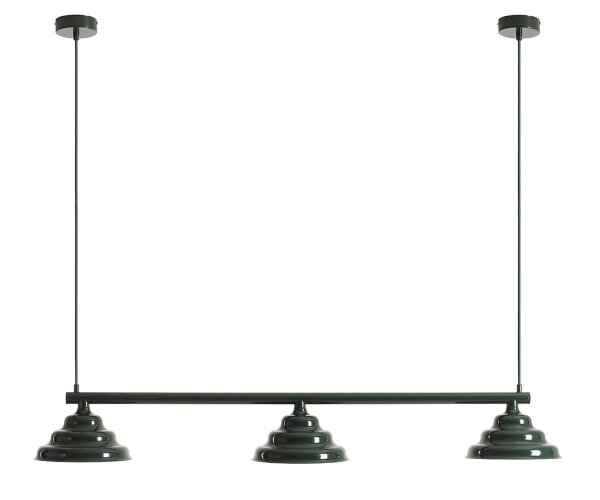 Pendelleuchte Metall Glas Grün L:106 cm G9 stilvoll