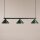 Pendelleuchte Metall Glas Grün L:106 cm G9 stilvoll