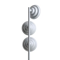 Stehleuchte Glas Metall Blaugrau H:148 cm G9 3-flammig