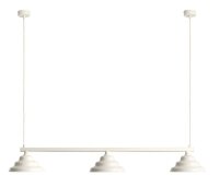 Hängelampe Glas Metall Creme L:106 cm G9 3-flammig
