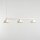 Hängelampe Glas Metall Creme L:106 cm G9 3-flammig