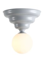 Deckenlampe Metall Glas Blaugrau B:23 cm E27 dekorativ