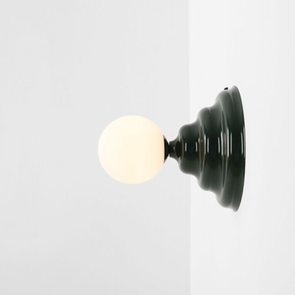 Deckenleuchte Glas Metall Grün Ø23 cm E27 dekorativ