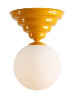 Deckenleuchte Glas Metall Gelb Ø29 cm rund E27...