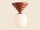Deckenleuchte Metall Glas Rot Ø29 cm rund E27 elegant