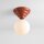 Deckenleuchte Metall Glas Rot Ø29 cm rund E27 elegant