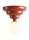 Deckenleuchte Glas Metall Rot Ø23 cm rund E27 elegant