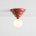 Deckenleuchte Glas Metall Rot Ø23 cm rund E27 elegant