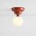Deckenleuchte Metall Glas Rot Ø17 cm rund E27 blendarm