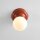 Deckenleuchte Metall Glas Rot Ø17 cm rund E27 blendarm