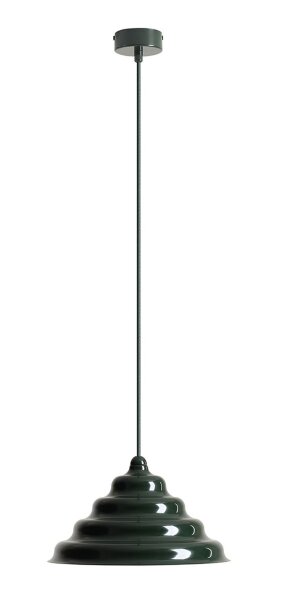 Hängelampe Metall Glas Grün Ø29 cm rund G9 stilvoll