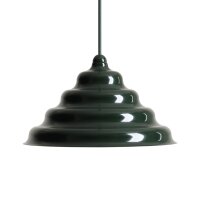 H&auml;ngelampe Metall Glas Gr&uuml;n &Oslash;29 cm rund...