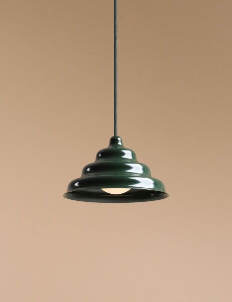 Pendelleuchte Metall Glas Grün Ø23 cm rund G9 dekorativ
