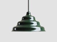 Pendelleuchte Metall Glas Grün Ø23 cm rund G9...