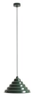 Pendelleuchte Glas Metall Grün Ø36 cm rund G9...