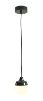 Hängelampe Glas Metall Grün rund B:11 cm G9...