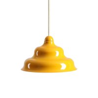 Pendelleuchte Metall Glas Gelb &Oslash;17 cm GU10 stilvoll