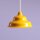 Pendelleuchte Metall Glas Gelb Ø17 cm GU10 stilvoll
