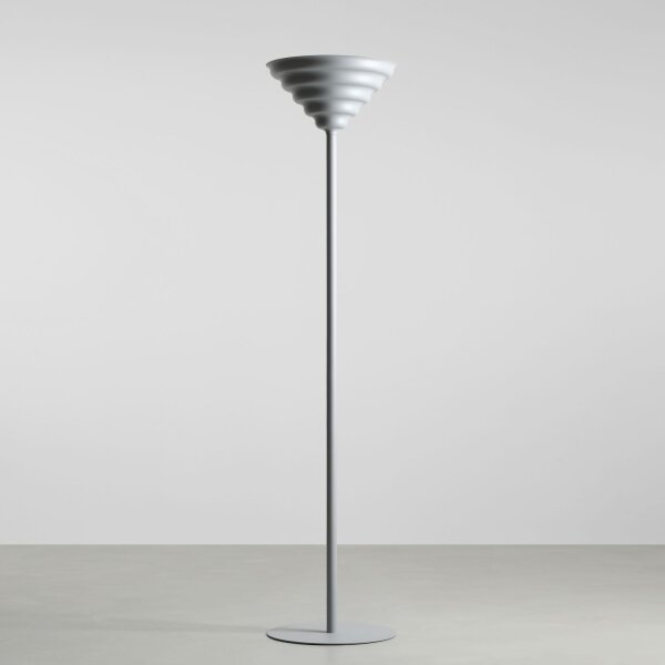 Stehleuchte Glas Metall Blaugrau H:155 cm G9 stilvoll