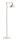 Stehlampe Glas Metall Creme H:140 cm klein G9 elegant