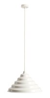 Pendelleuchte Glas Metall Creme Ø36 cm rund G9...