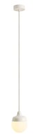 Pendelleuchte Glas Metall Creme rund Ø11 cm G9...