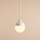 Pendelleuchte Glas Metall Creme rund Ø11 cm G9 stilvoll