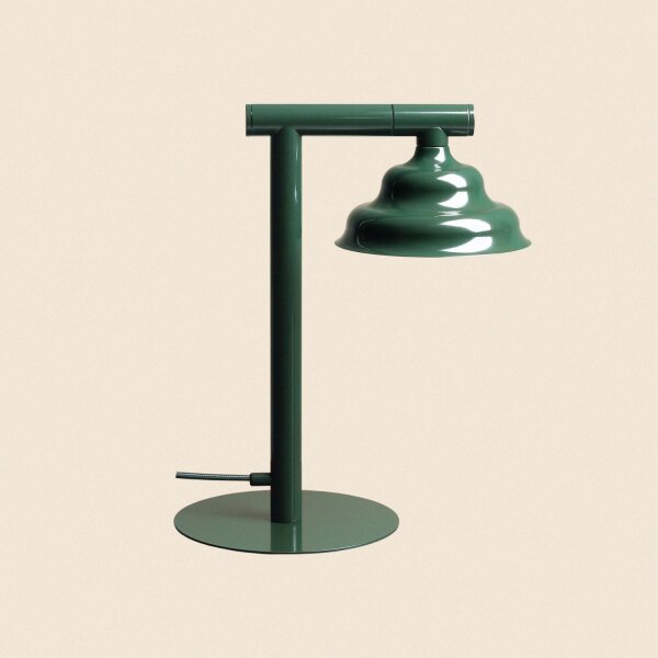 Tischleuchte Glas Metall Grün H:37 cm GU10 elegant