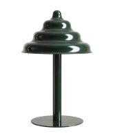 Tischlampe Glas Metall Grün 36 cm G9 stilvoll rund