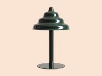 Tischlampe Glas Metall Grün 36 cm G9 stilvoll rund