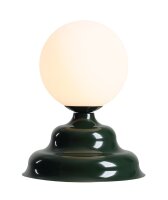 Tischleuchte Glas Metall Grün 21 cm G9 elegant blendarm